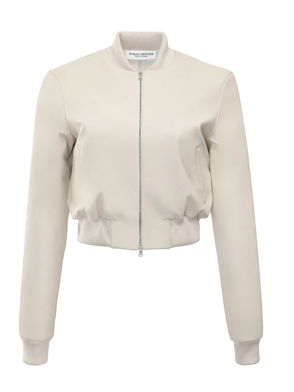 Susan Bender Leather Bomber Jacket - NWT!